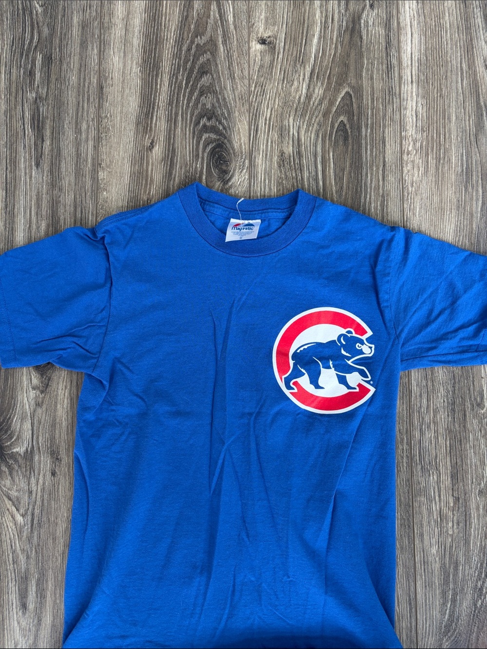 Majestic Royal Blue Kids' Tee with Red & White Bear Emblem